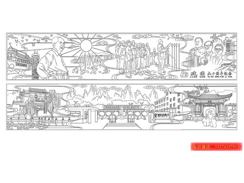 专业壁画定做厂家 手绘石雕浮雕壁画图片样式大全