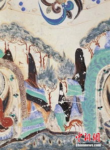 敦煌壁画揭秘中国古代植树故事 画中可见垂柳依依,修竹挺拔