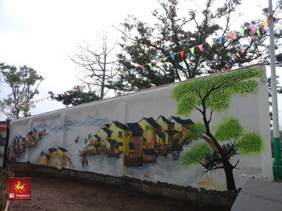 手绘壁画山水之《经典集萃》