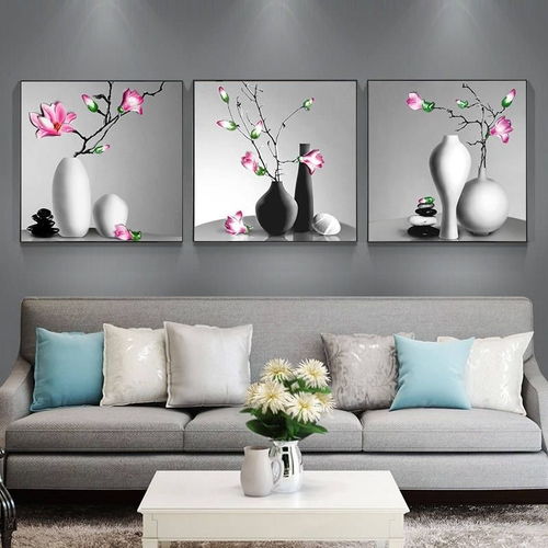 客厅装饰画沙发背景墙三联画卧室餐厅壁画北欧挂画风景海景无框画