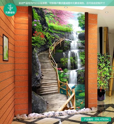 青岛恩籁壁画 风景植物18款 山东大型无缝壁画布质壁纸批发 沙发电视背景墙影视墙 自产自销 实体工厂图片_高清图_细节图