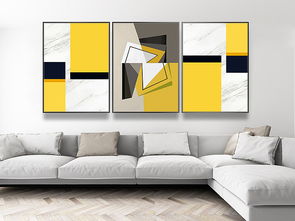 客厅三联画 艺术与安徽工艺的完美融合