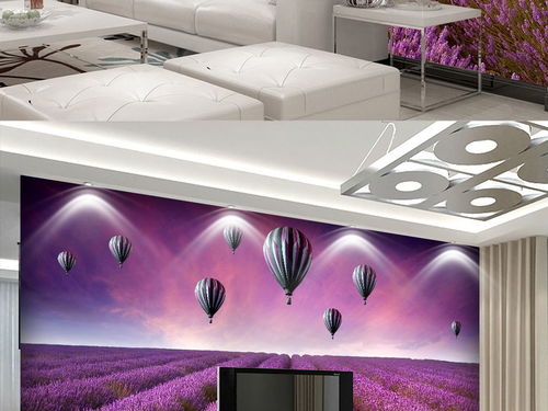 北欧薰衣草田园 诗意栖居，电视背景墙壁画的艺术灵感